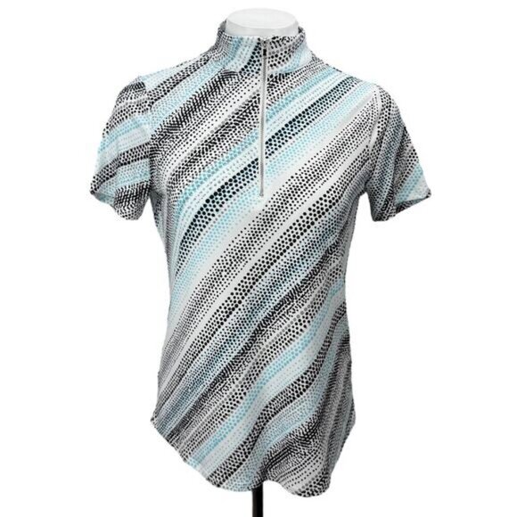 CHICO'S Weekends Patterned Zip Top Size Small - Picture 2 of 7